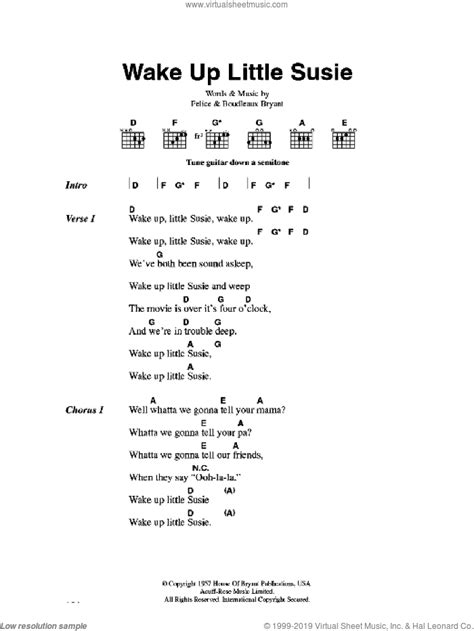 wake chords|chords wake up little susie.